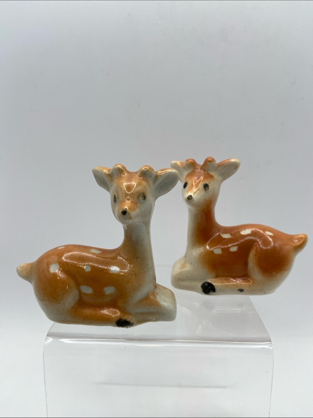 Vintage Ceramic Baby Deer Fawn Salt and Pepper Shakers Set of 2 Decor Kitchen